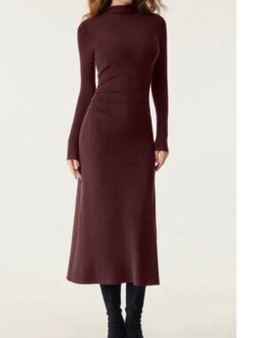 Elegant Brown Long Sleeve Dress